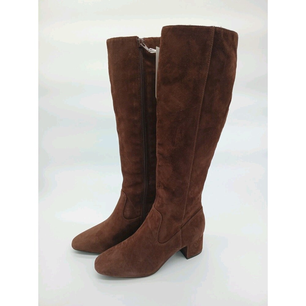 Alex Marie Prizelle Tall Shaft Suede Boots Side Zipper Round Toe - Size 7.5 M